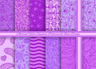 紫色系花纹背景矢量图