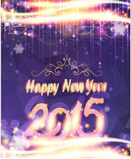 2015新年快乐矢量图