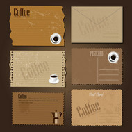 咖啡装饰纸张背景矢量图