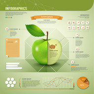 创意苹果信息图矢量图