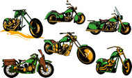 越野摩托车设计矢量图