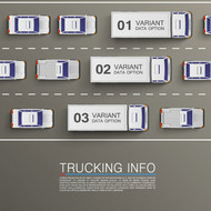 货车商务信息图矢量图