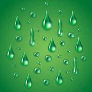 绿色水滴矢量图