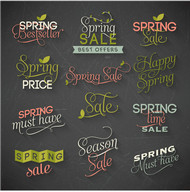 春季销售字体设计矢量图