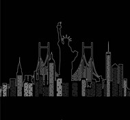 纽约城市剪影矢量图