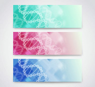 DNA科技横幅矢量图