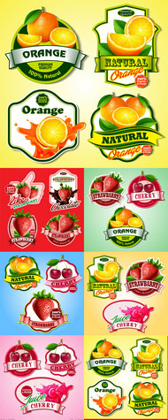 水果饮料广告矢量图