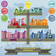 城市基础设施信息矢量图
