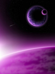 紫色星球背景矢量图