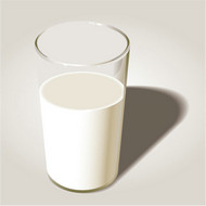美味杯装牛奶矢量图