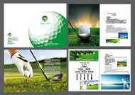高尔夫宣传画册矢量图