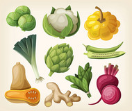 时尚蔬菜设计矢量图片