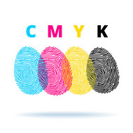 CMYK手指印矢量图片