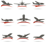 飞机LOGO设计矢量图片