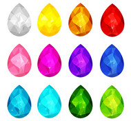 彩色水滴钻石矢量图片