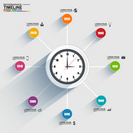 时间表商务信息图矢量图片