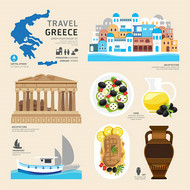 希腊文化元素矢量图片