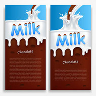 牛奶巧克力广告矢量图片
