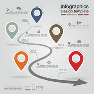地标商务信息图矢量图片