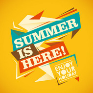 夏季字体海报矢量图片