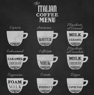 意大利咖啡单矢量图片