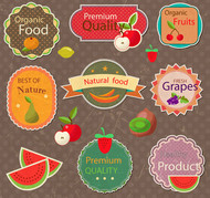 水果标签设计矢量图片