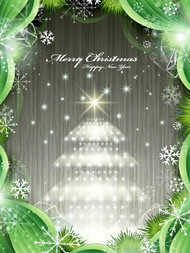 银色圣诞树矢量图片