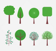 绿色树木设计矢量图片