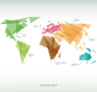 彩色世界地图量矢量图片