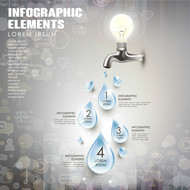 水滴商务信息图矢量图片