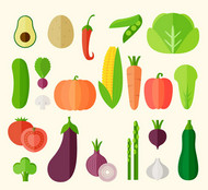 扁平化蔬菜矢量图片
