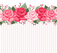 玫瑰花条纹背景矢量图片
