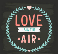 爱如空气艺术字矢量图片