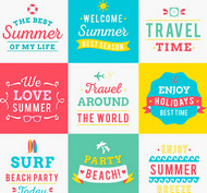 夏季海报字体矢量图片