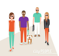 都市人物矢量图片