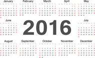 2016年日历设计矢量图片