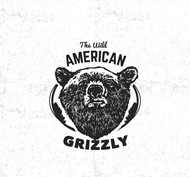 北美洲灰熊标志矢量图片