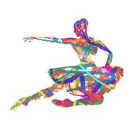 抽象芭蕾舞女郎矢量图片