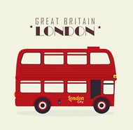 伦敦双层巴士矢量图片