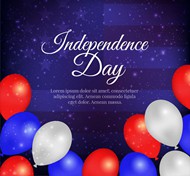 美国独立日贺卡矢量图片