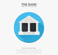 银行建筑图标矢量图片