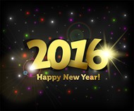 2016新年字体矢量图片