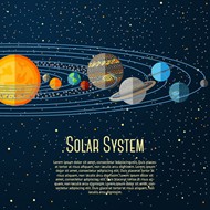 卡通太阳系矢量图片