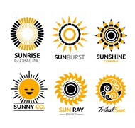 创意太阳标志矢量图片