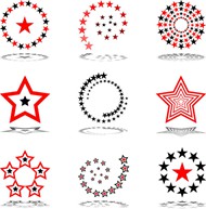 星星标志设计矢量图片