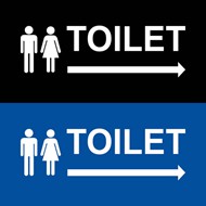 公共厕所标志矢量图片