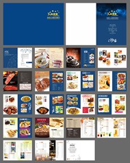 西餐厅菜谱矢量图片