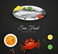 海鲜食品矢量图片