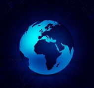立体蓝色地球矢量图片