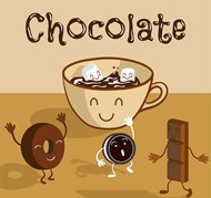 巧克力插画矢量图片